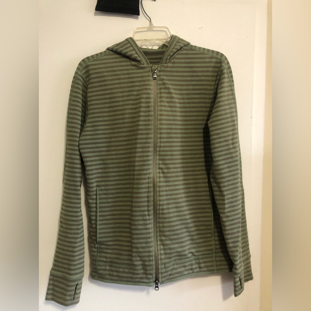 1 Lululemon green striped hoodie